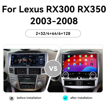 13.3 Inch Tesla Screen For Lexus RX300 RX350 2003-2008 Android 13.0 Car Radio Player GPS Navi Auto Stereo Multimedia Video DSP Carplay 4G SIM