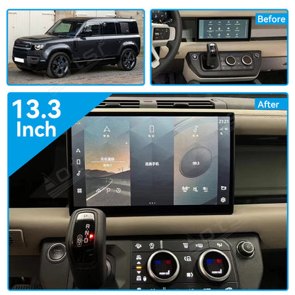 13.3 Inch Tesla Screen For Land rover Defender Android 13.0 Car Radio Player GPS Navi Auto Stereo Multimedia Video DSP Carplay 4G SIM