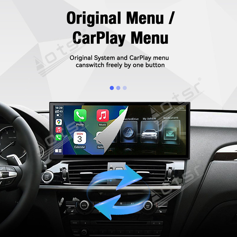 Aotsr 15.8 inch Linux Carplay Screen for BMW X3(F30;F31;F34;F35)2016-2018 EVO IPS Touch Stereo Unit Multi Storage 4G DSP BT5.0 GPS
