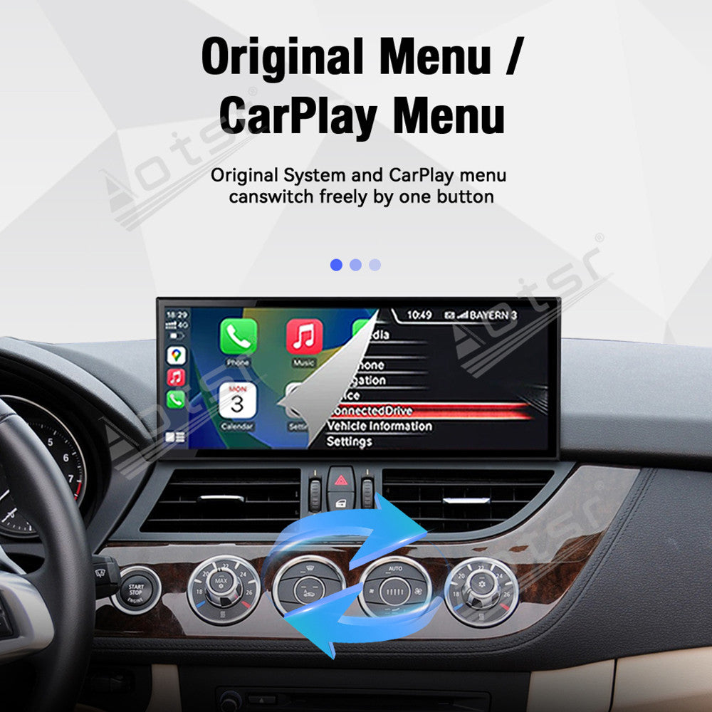 Aotsr 15.8 inch Linux Carplay Screen for BMW Z4 2008-2016 CIC IPS Touch Stereo Unit Multi Storage 4G DSP BT5.0 GPS