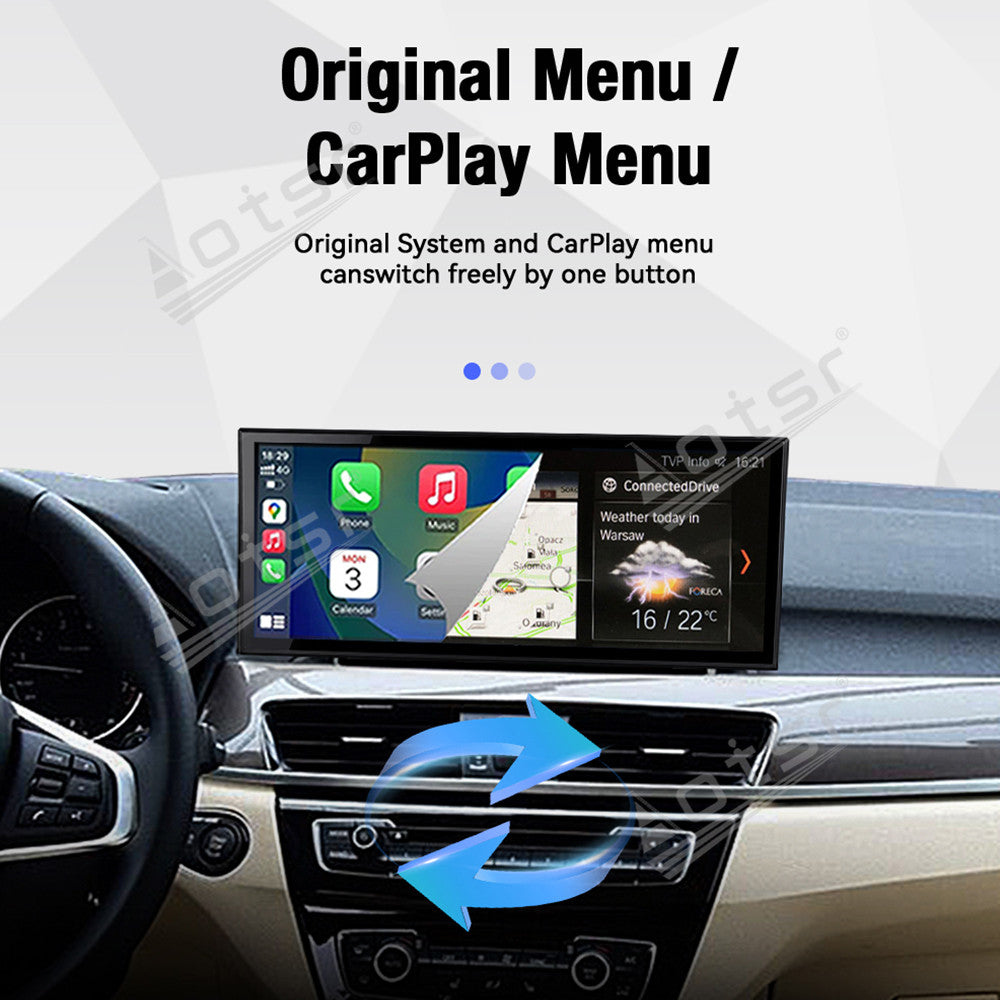 Aotsr 15.8 inch Linux Carplay Screen for BMW X1(F49)2016-2019 EVO IPS Touch Stereo Unit Multi Storage 4G DSP BT5.0 GPS