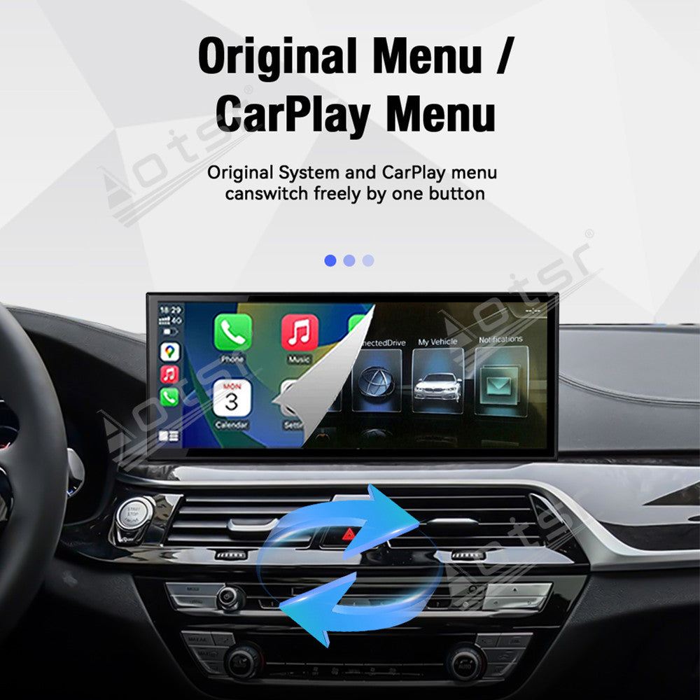 Aotsr 15.8 inch Linux Carplay Screen for BMW 5 Series G30 2018 EVO IPS Touch Stereo Unit Multi Storage 4G DSP BT5.0 GPS
