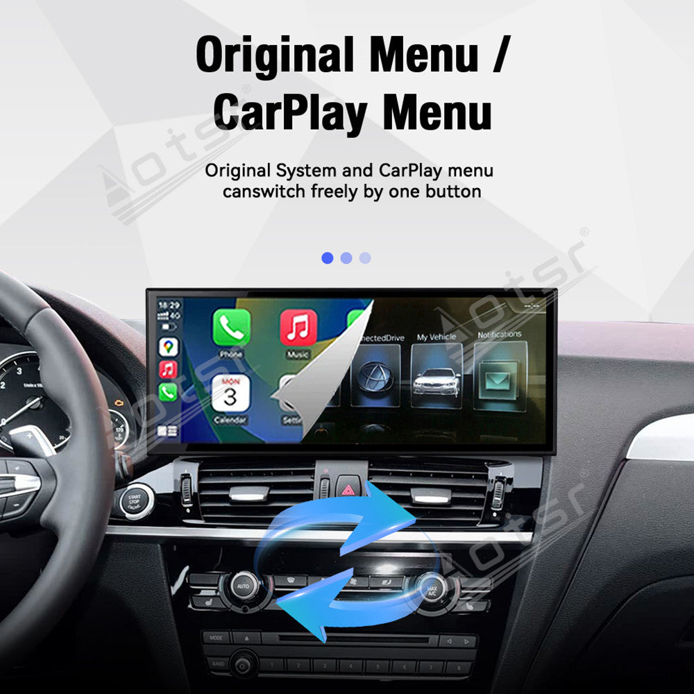 Aotsr 15.8 inch Linux Carplay Screen for BMW X3/X4 2011-2019 CIC IPS Touch Stereo Unit Multi Storage 4G DSP BT5.0 GPS