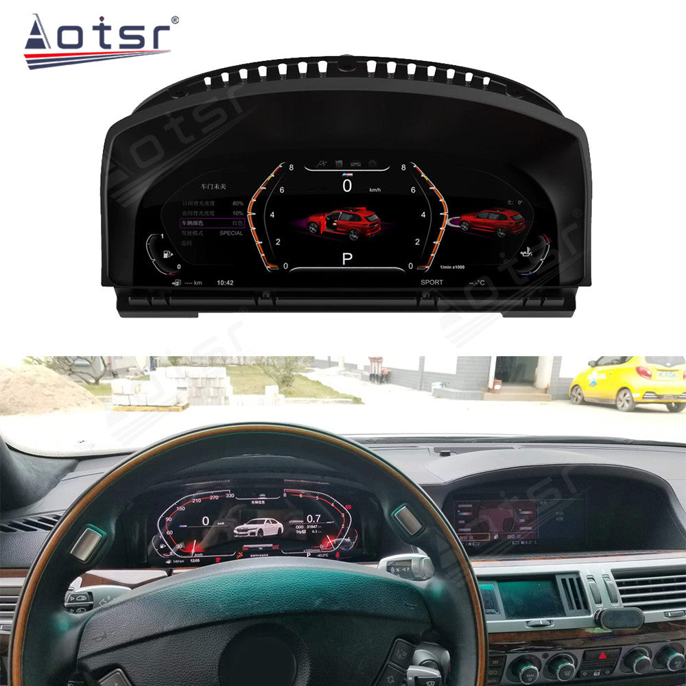 Aotsr 12.3 inches Screen For BMW E65 E66 LCD Digital Cluster Virtual Cockpit Speedometer Dashboard LCD Screen Instrument Panel Part