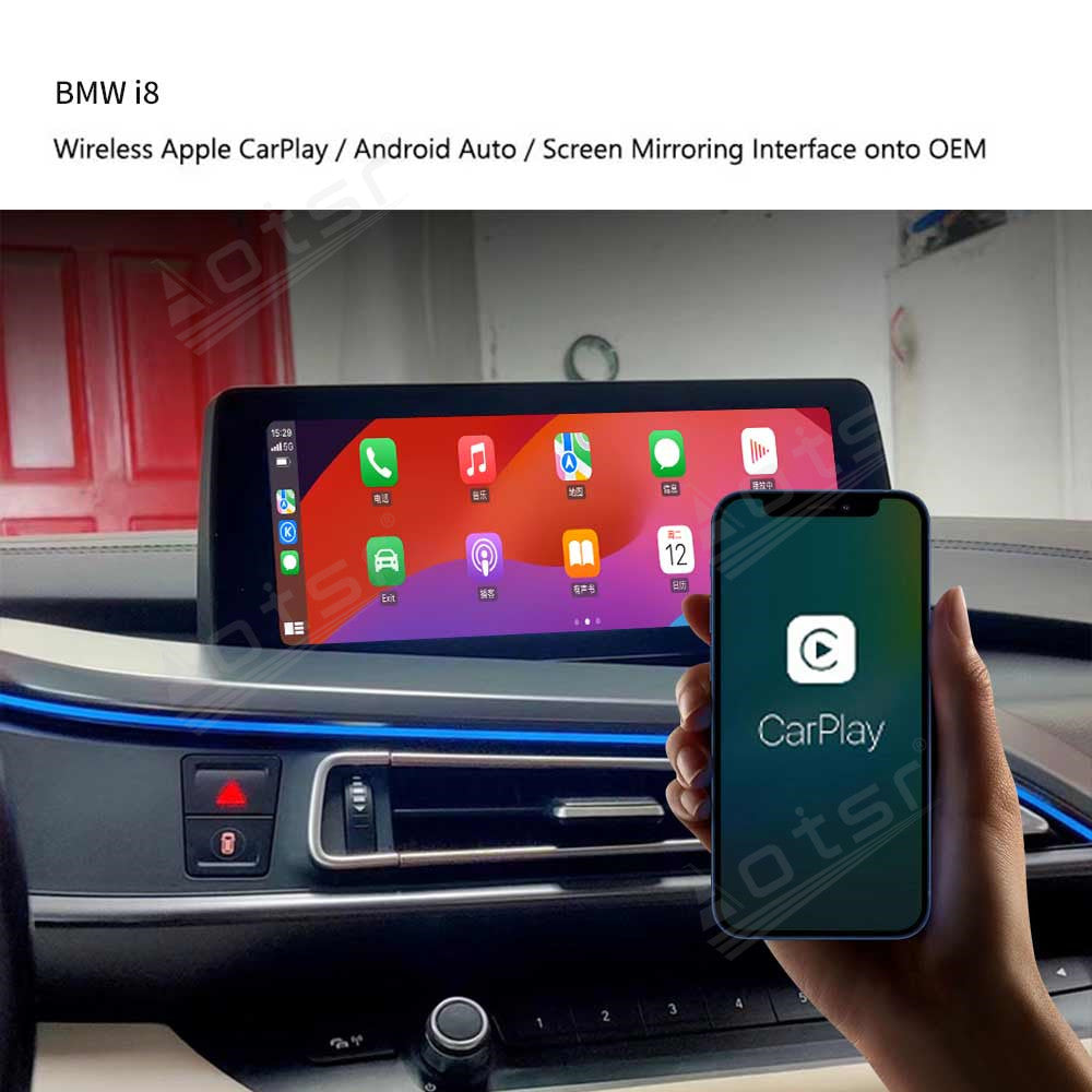 Tesla Screen For BMW i8 Android 13.0 Car Radio Player GPS Navi Auto Stereo Multimedia Video DSP Carplay 4G SIM