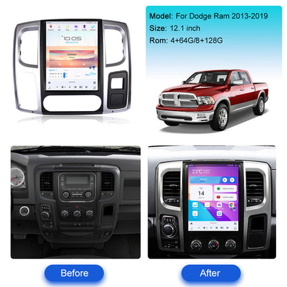 12.1 Inch Tesla Screen For Dodge Ram 2013-2019 Android 13.0 Car Radio Player GPS Navi Auto Stereo Multimedia Video DSP Carplay 4G SIM