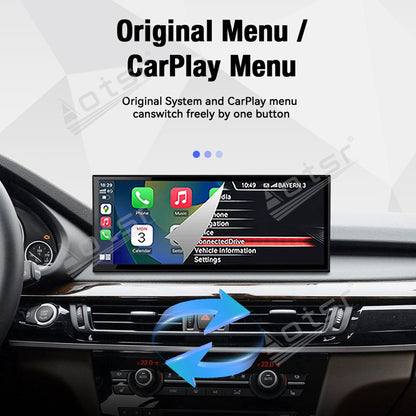 Aotsr 15.8 inch Linux Carplay Screen for BMW X5/X6 F15 2014-2018 NBT IPS Touch Stereo Unit Multi Storage 4G DSP BT5.0 GPS