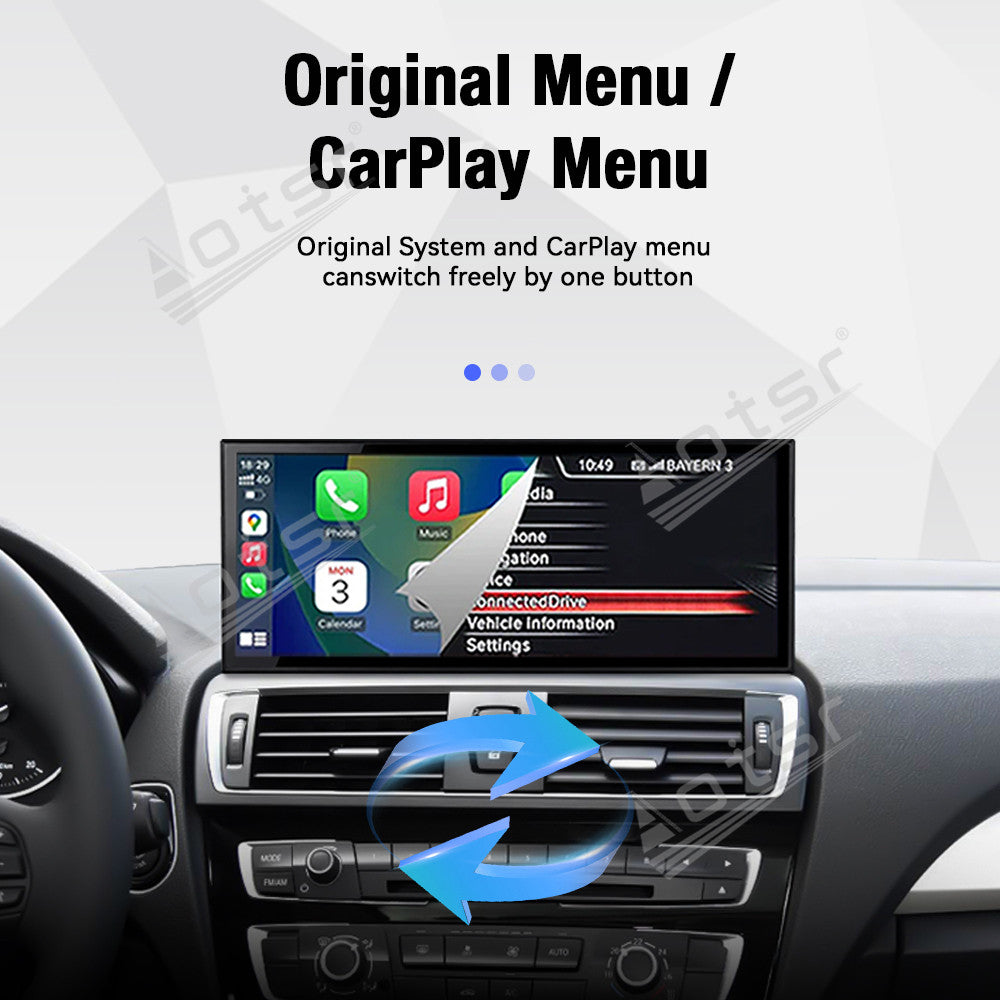 Aotsr 15.8 inch Linux Carplay Screen For BMW 1 Series 2014-2016 NBT IPS Touch Stereo Unit Multi Storage 4G DSP BT5.0 GPS