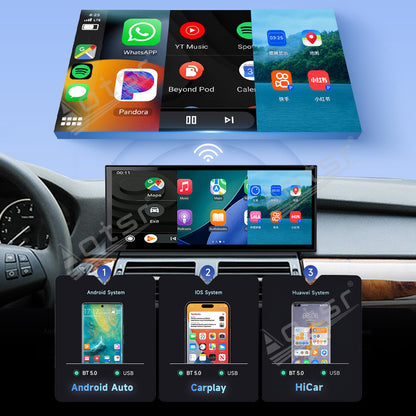 Aotsr 15.8 inch Linux Carplay Screen for BMW X5 E70/X6 E71 2007-2013 NBT IPS Touch Stereo Unit Multi Storage 4G DSP BT5.0 GPS