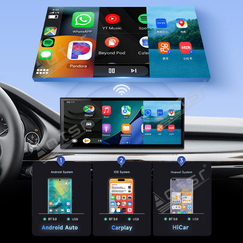 Aotsr 15.8 inch Linux Carplay Screen for BMW X5/X6 F15 2014-2018 NBT IPS Touch Stereo Unit Multi Storage 4G DSP BT5.0 GPS