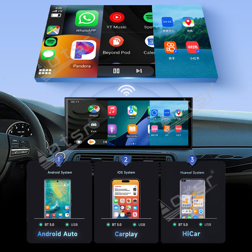 Aotsr 15.8 inch Linux Carplay Screen for BMW 5 Series F10 2011-2017 CIC NBT IPS Touch Stereo Unit Multi Storage 4G DSP BT5.0 GPS