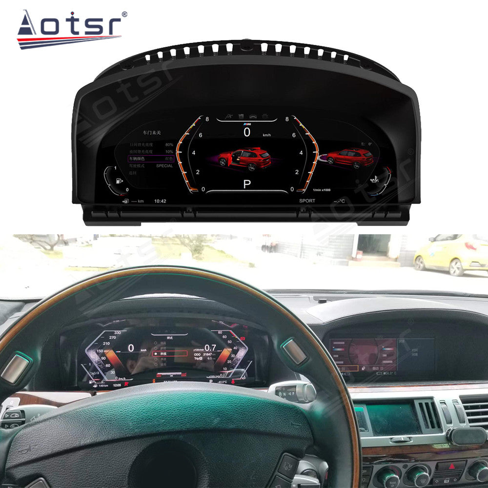 Aotsr 12.3 inches Screen For BMW E65 E66 LCD Digital Cluster Virtual Cockpit Speedometer Dashboard LCD Screen Instrument Panel Part