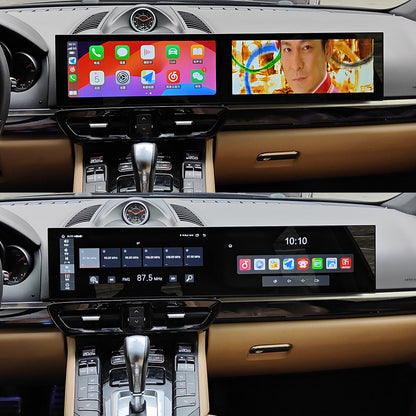 Dual 12.1 inches Tesla Screen For Porsche Cayenne 2010-2016  Android 13.0  Car  Radio   Player  GPS Navi Auto  Stereo Multimedia Video DSP Carplay 4G SIM