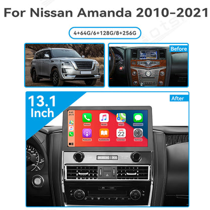 13.1 Inch Tesla Screen For Nissan Amanda 2010-2021 Android 13.0 Car Radio Player GPS Navi Auto Stereo Multimedia Video DSP Carplay 4G SIM