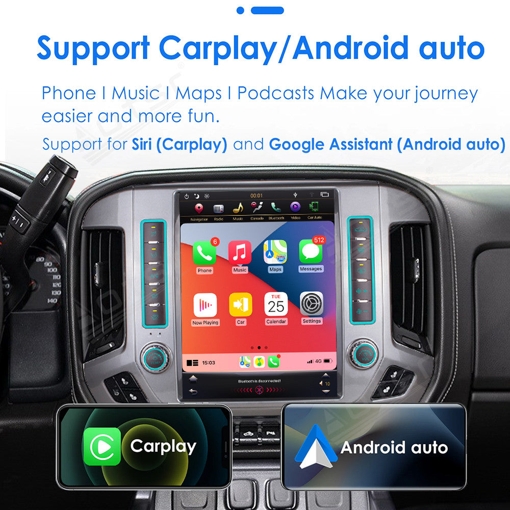 For KW-634AB GMC Sierra (2012-2020) 12.1 Inch Tesla-style Carplay Screens