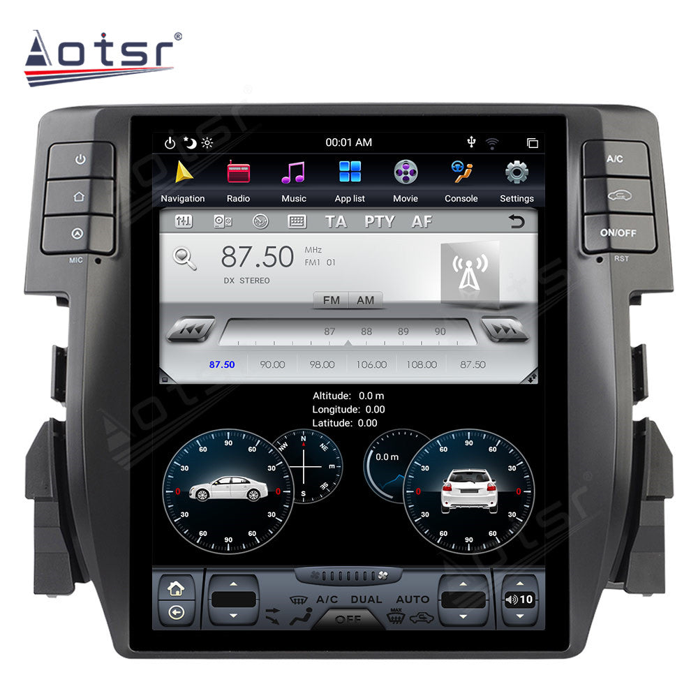 For Honda Civic 10.4 Inch Tesla-style Carplay Screens (2016-2019)