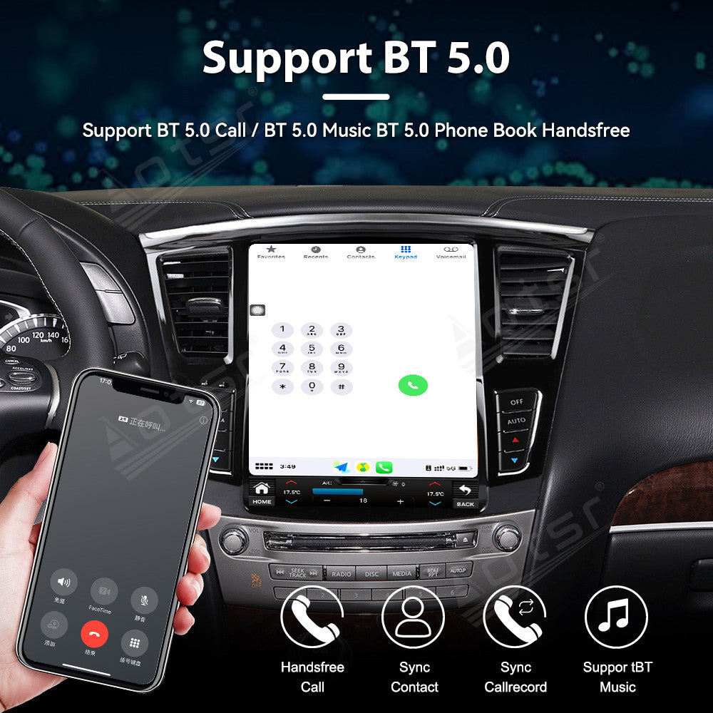 For Infiniti QX60（2012-2020） 12.1 Inch Tesla-style Carplay Screens