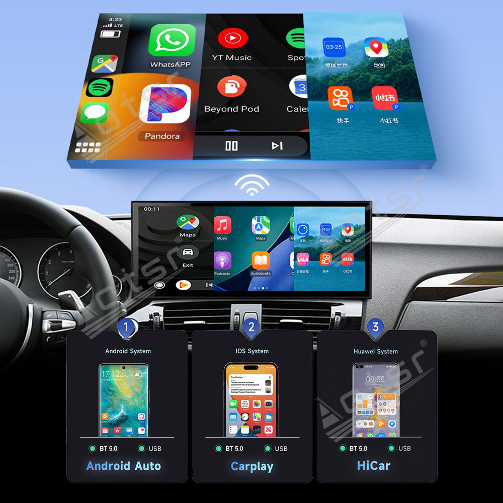 Aotsr 15.8 inch Linux Carplay Screen for BMW X3(F30;F31;F34;F35)2016-2018 EVO IPS Touch Stereo Unit Multi Storage 4G DSP BT5.0 GPS