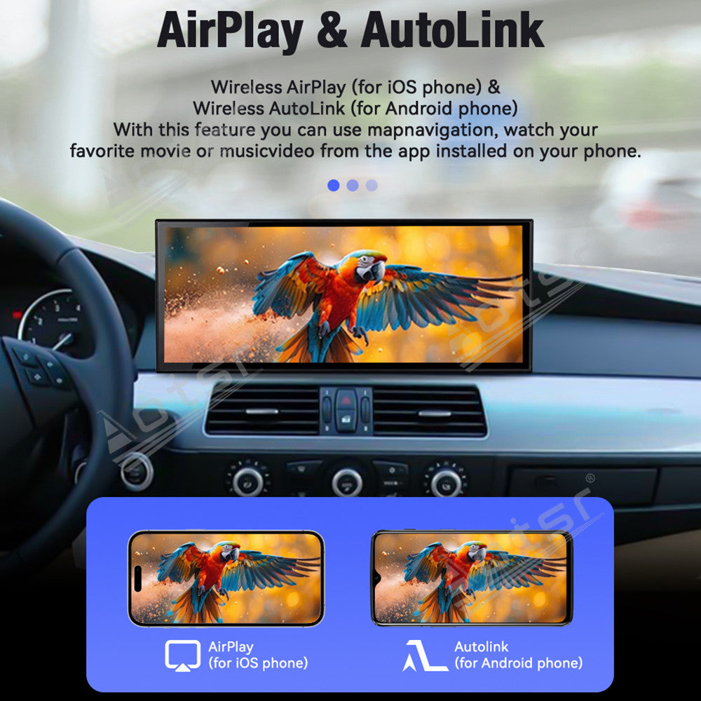 Aotsr 15.8 inch Linux Carplay Screen for BMW 5 Series E60 2003-2009 CIC IPS Touch Stereo Unit Multi Storage 4G DSP BT5.0 GPS