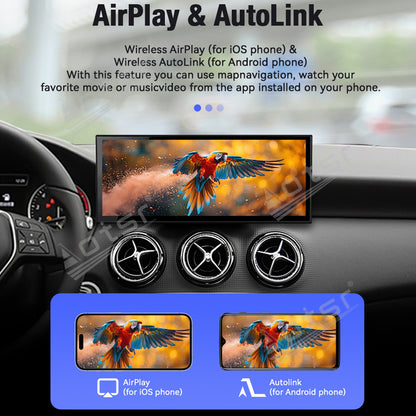 Aotsr 15.8 inch Linux Carplay Screen for Mercedes Benz A/GLA X156 2013-2015 NTG4.5 IPS Touch Stereo Unit Multi Storage 4G DSP BT5.0 GPS