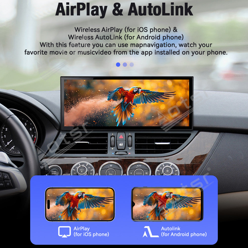 Aotsr 15.8 inch Linux Carplay Screen for BMW Z4 2008-2016 CIC IPS Touch Stereo Unit Multi Storage 4G DSP BT5.0 GPS