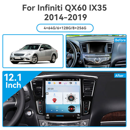 10.1 Inch Tesla Screen For Infiniti QX60 IX35 2014-2019 Android 13.0 Car Radio Player GPS Navi Auto Stereo Multimedia Video DSP Carplay 4G SIM