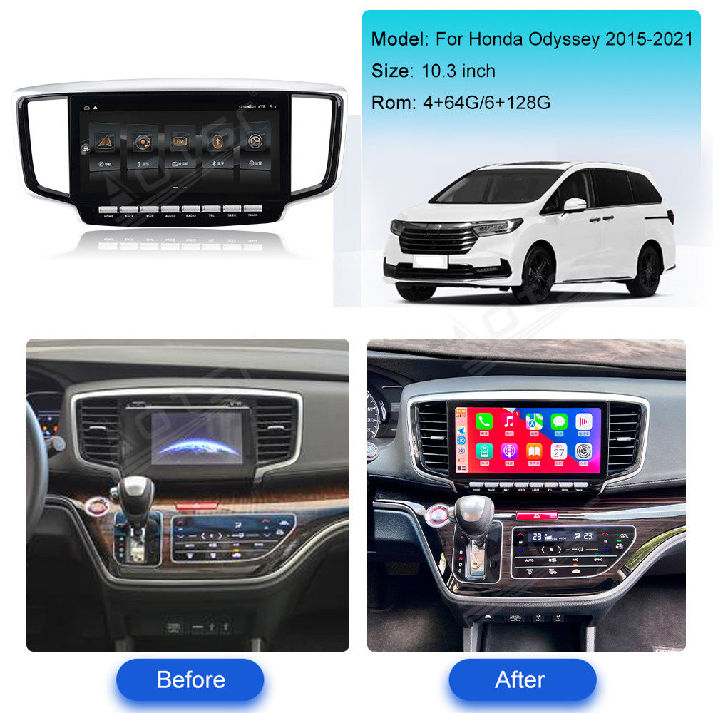 10.3 Inch Tesla Screen For  Honda Odyssey 2015-2021 Android 13.0 Car Radio Player GPS Navi Auto Stereo Multimedia Video DSP Carplay 4G SIM