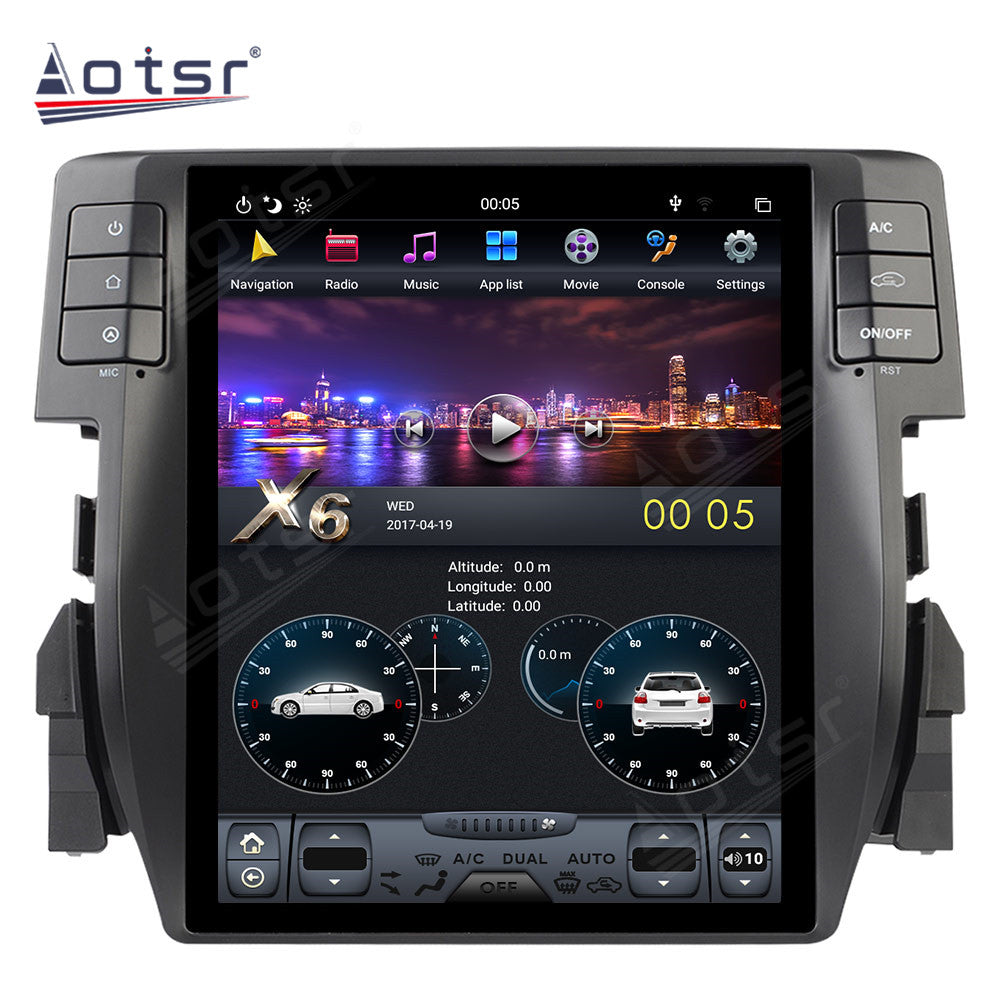 For Honda Civic 10.4 Inch Tesla-style Carplay Screens (2016-2019)