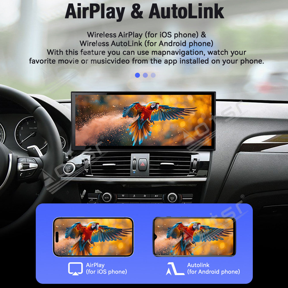 Aotsr 15.8 inch Linux Carplay Screen for BMW X3(F30;F31;F34;F35)2016-2018 EVO IPS Touch Stereo Unit Multi Storage 4G DSP BT5.0 GPS