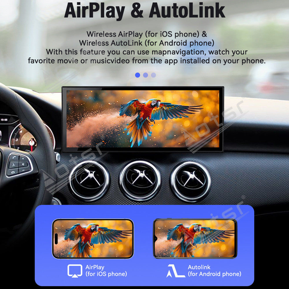 Aotsr 15.8 inch Linux Carplay Screen for Mercedes Benz A/GLA X156 2015-2019 NTG5.0 IPS Touch Stereo Unit Multi Storage 4G DSP BT5.0 GPS