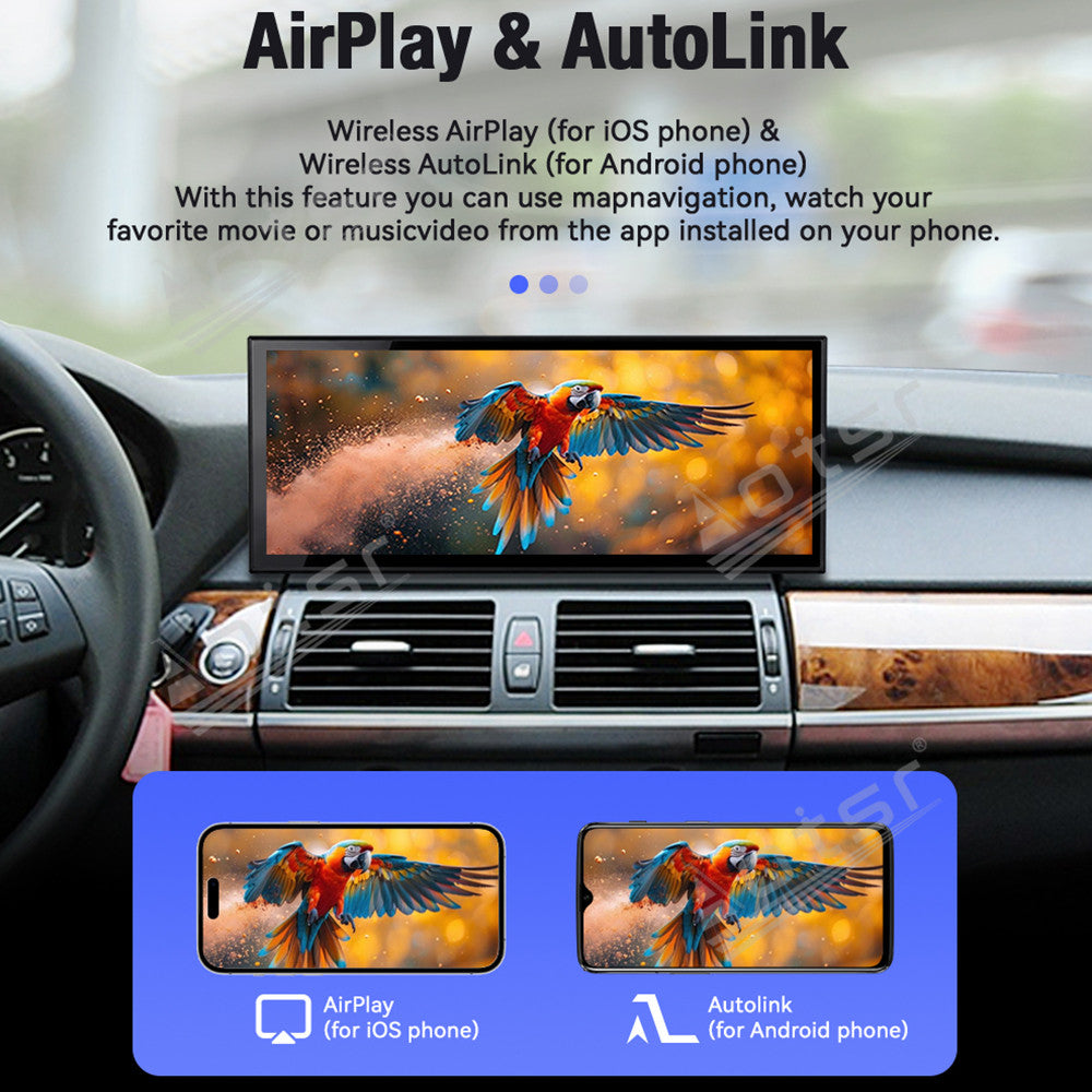 Aotsr 15.8 inch Linux Carplay Screen for BMW X5 E70/X6 E71 2007-2013 NBT IPS Touch Stereo Unit Multi Storage 4G DSP BT5.0 GPS