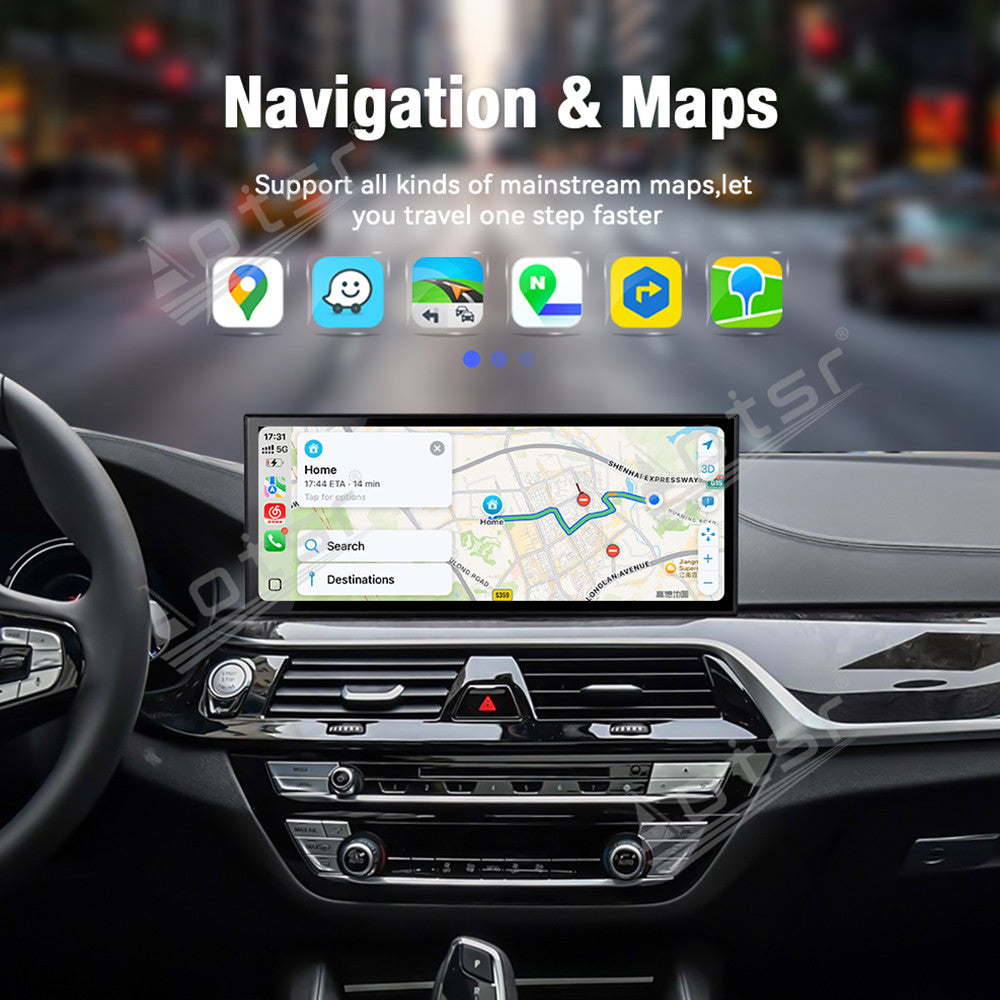 Aotsr 15.8 inch Linux Carplay Screen for BMW 5 Series G30 2018 EVO IPS Touch Stereo Unit Multi Storage 4G DSP BT5.0 GPS