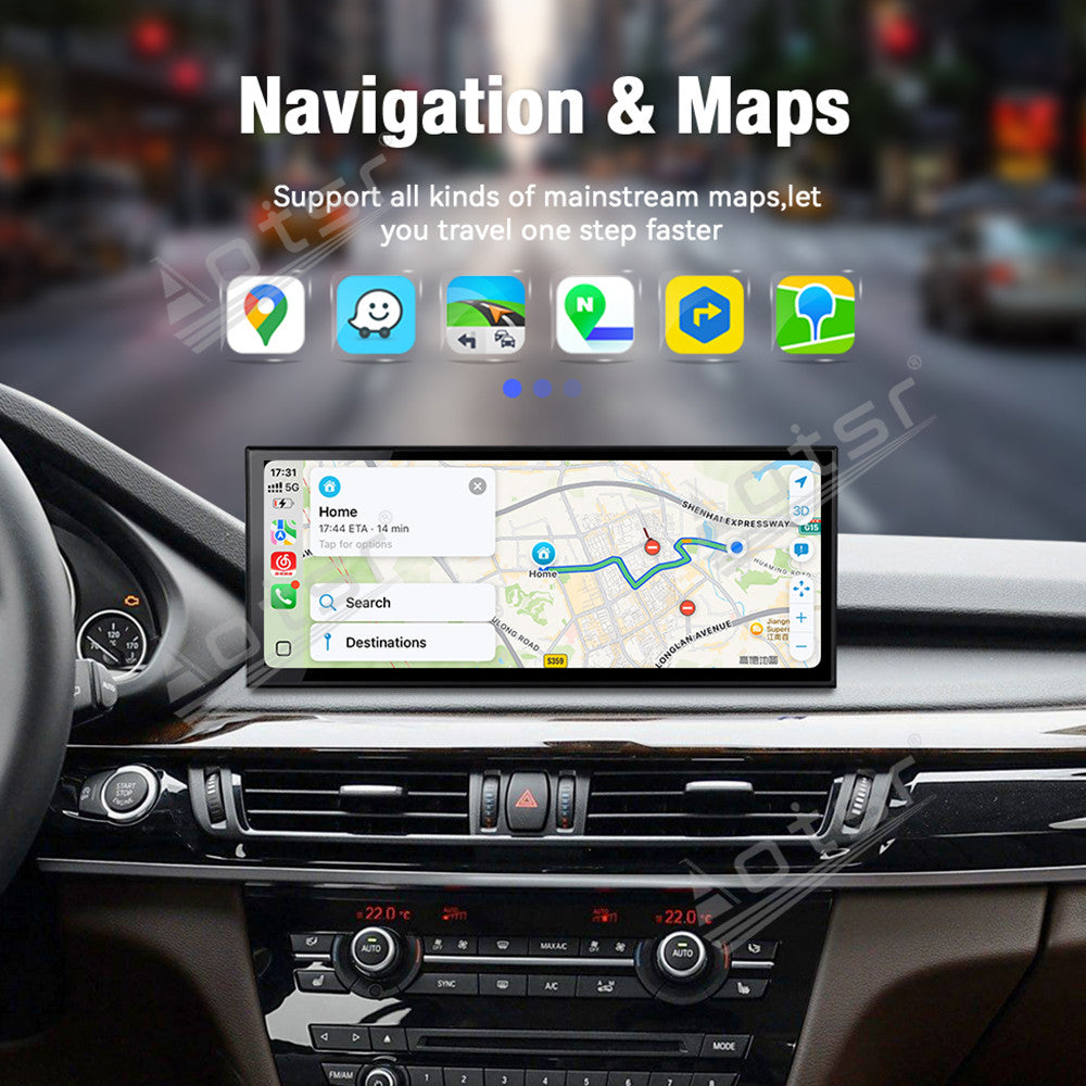 Aotsr 15.8 inch Linux Carplay Screen for BMW X5/X6 F15 2014-2018 NBT IPS Touch Stereo Unit Multi Storage 4G DSP BT5.0 GPS