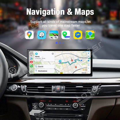 Aotsr 15.8 inch Linux Carplay Screen for BMW X5/X6 F15 2014-2018 NBT IPS Touch Stereo Unit Multi Storage 4G DSP BT5.0 GPS