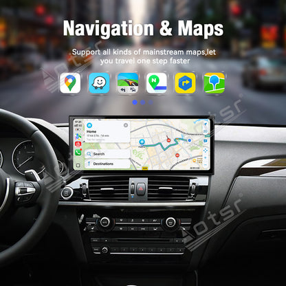 Aotsr 15.8 inch Linux Carplay Screen for BMW X3(F30;F31;F34;F35)2016-2018 EVO IPS Touch Stereo Unit Multi Storage 4G DSP BT5.0 GPS