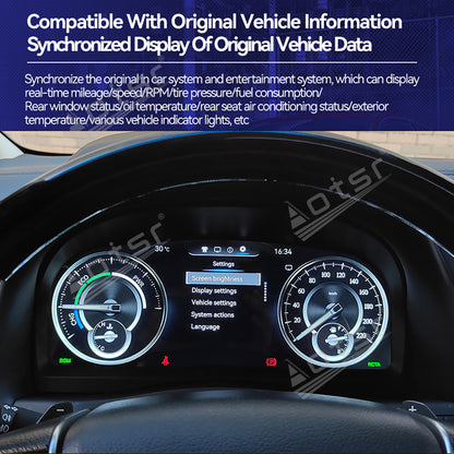 12.3 inch For TOYOTA Alphard 30 A30 Vellfire 2015-2022 Full LCD Digital Cluster Instrument Virtual Cockpit Dashboard Speedometer
