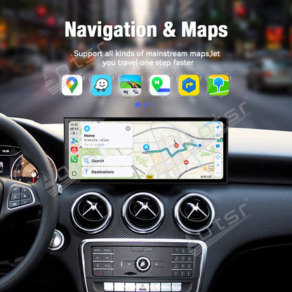 Aotsr 15.8 inch Linux Carplay Screen for Mercedes Benz A/GLA X156 2015-2019 NTG5.0 IPS Touch Stereo Unit Multi Storage 4G DSP BT5.0 GPS