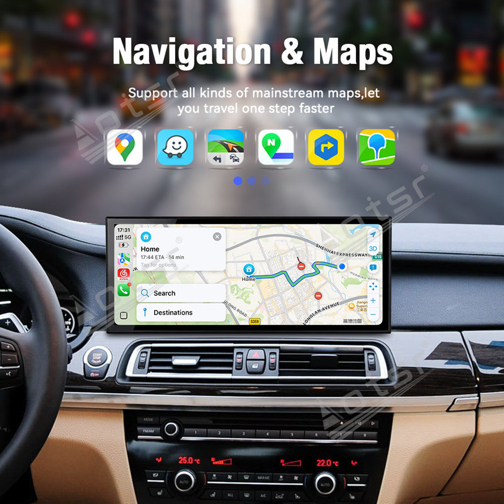 Aotsr 15.8 inch Linux Carplay Screen for BMW 7 Series F01 F02 F03 2011-2017 NBT IPS Touch Stereo Unit Multi Storage 4G DSP BT5.0 GPS