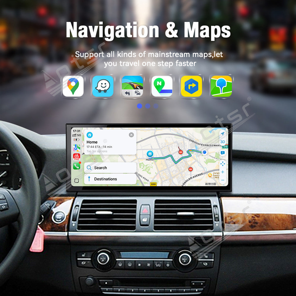 Aotsr 15.8 inch Linux Carplay Screen for BMW X5 E70/X6 E71 2007-2013 NBT IPS Touch Stereo Unit Multi Storage 4G DSP BT5.0 GPS