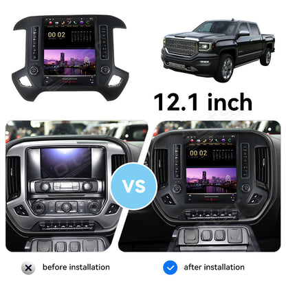 12.1 Inch Tesla Screen For Chevrolet Silverado 2015-2018 Android 13.0 Car Radio Player GPS Navi Auto Stereo  Multimedia Video DSP Carplay 4G SIM