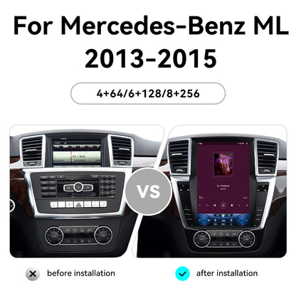 For Mercedes Benz GL For Benz ML 12.1 Inch (2012-2016) Audio Radio stereo BT head unit Tesla-style Carplay Screens