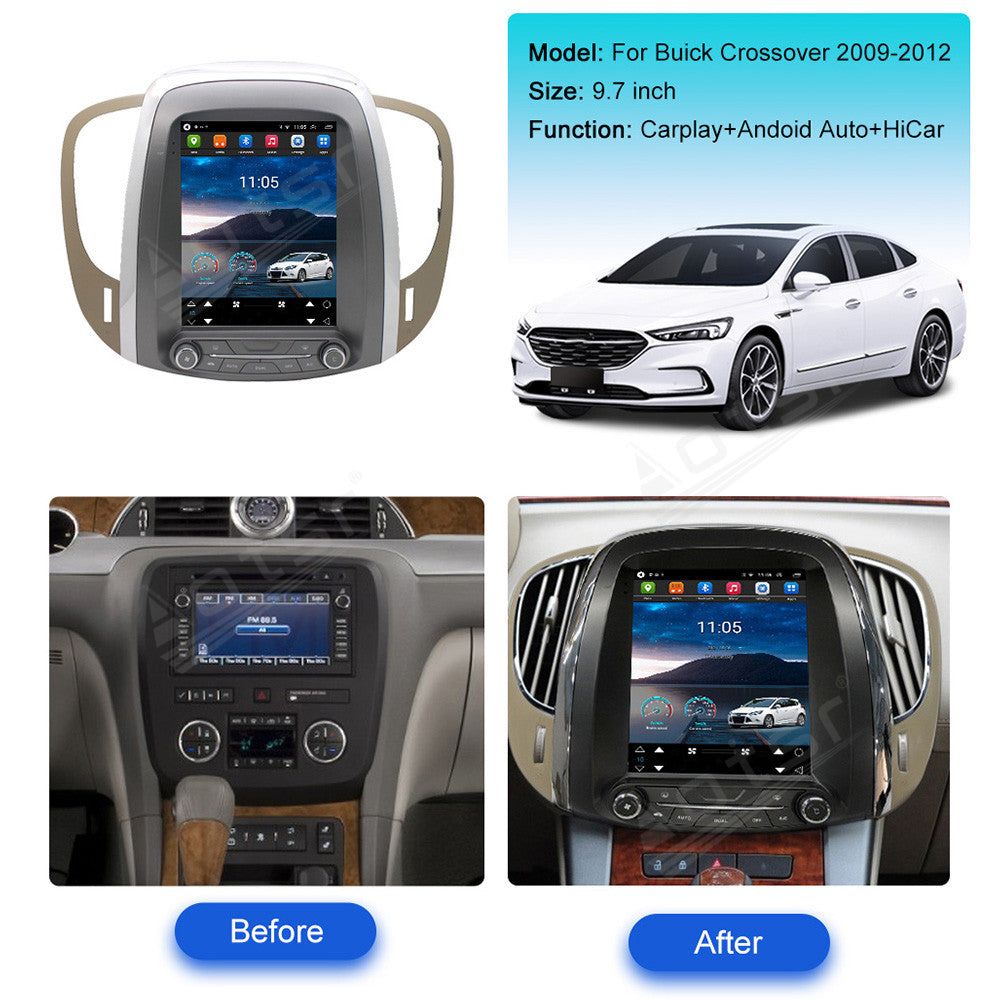 Buick Regal (2009-2012)  Carplay Original Car Upgrade 9.7 Inch Tesla-style Screen Carplay