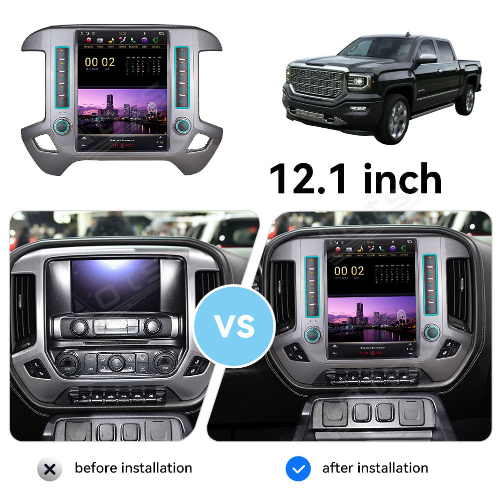 For KW-634AB GMC Sierra (2012-2020) 12.1 Inch Tesla-style Carplay Screens