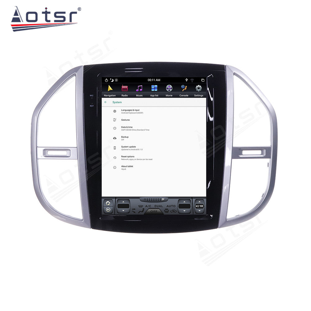 For Mercedes Benz Vito 12.1 Inch Tesla-style Carplay Screens (2016-2019)