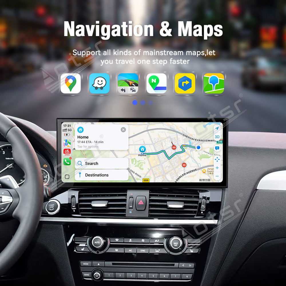 Aotsr 15.8 inch Linux Carplay Screen for BMW X3/X4 2011-2019 CIC IPS Touch Stereo Unit Multi Storage 4G DSP BT5.0 GPS