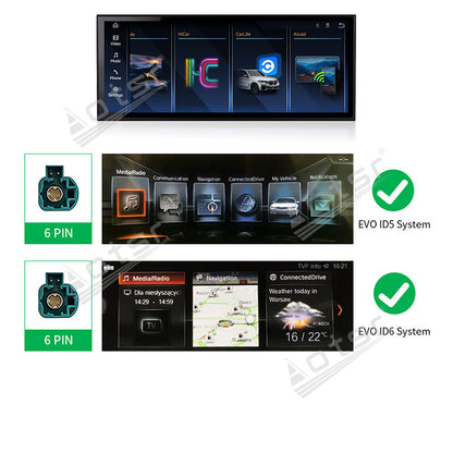 Aotsr 15.8 inch Linux Carplay Screen for BMW X3(F30;F31;F34;F35)2016-2018 EVO IPS Touch Stereo Unit Multi Storage 4G DSP BT5.0 GPS