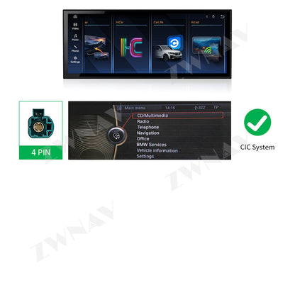 Aotsr 15.8 inch Linux Carplay Screen for BMW X1 F48 2009-2016 CIC IPS Touch Stereo Unit Multi Storage 4G DSP BT5.0 GPS