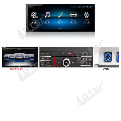 Aotsr 15.8 inch Linux Carplay Screen for Mercedes Benz A/GLA X156 2015-2019 NTG5.0 IPS Touch Stereo Unit Multi Storage 4G DSP BT5.0 GPS