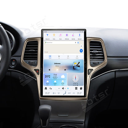 14.4 Inch Tesla Screen For  Jeep Grand Cherokee 2014+ golden Android 13.0 Car Radio Player GPS Navi Auto Stereo Multimedia Video DSP Carplay 4G SIM