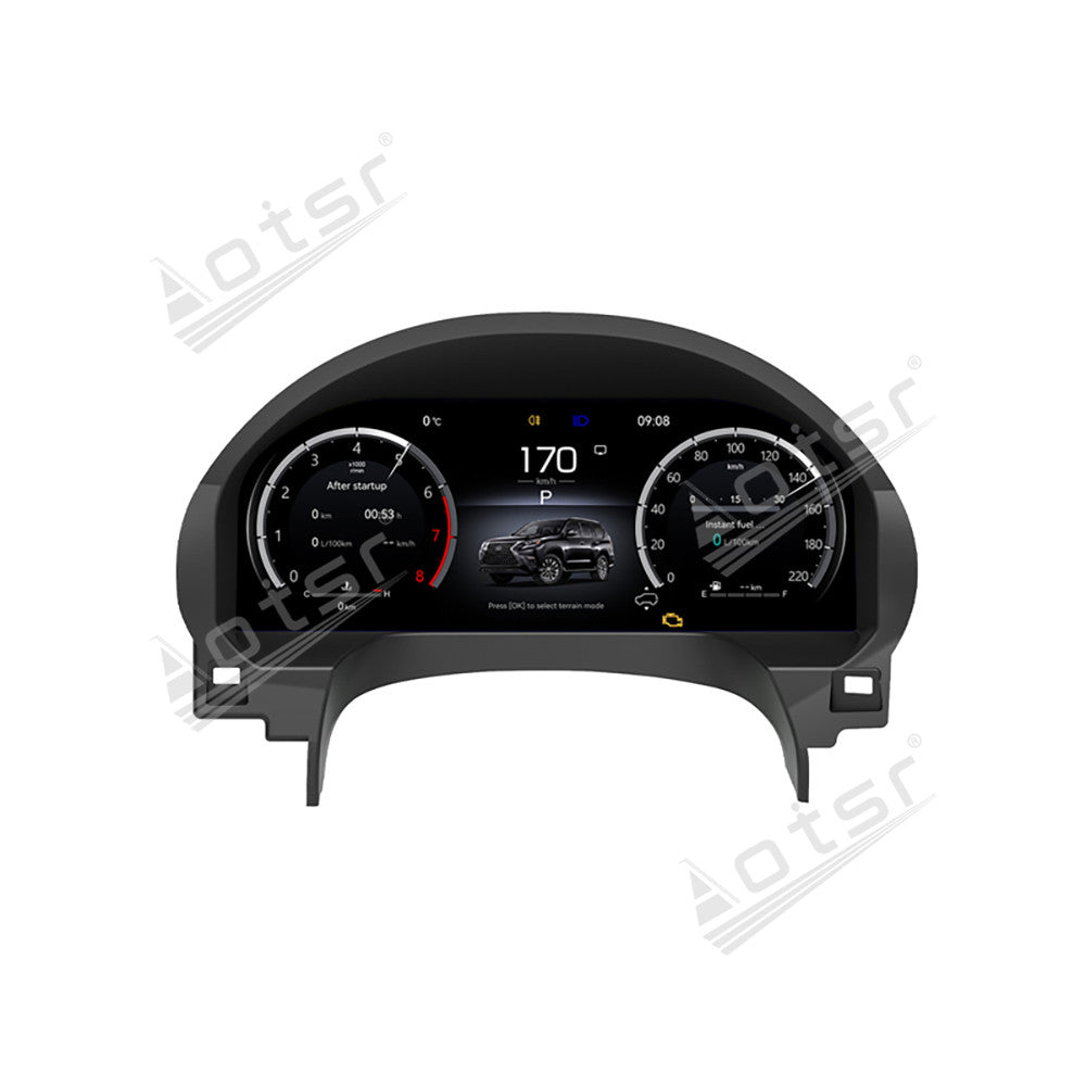Aotsr 12.3 inch Digital Dashboard Panel For Lexus GX400 GX460 2010-2016 Virtual Cockpit Speedometer Cluster Odometer Gauge Instrument